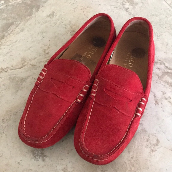 ralph lauren red loafers